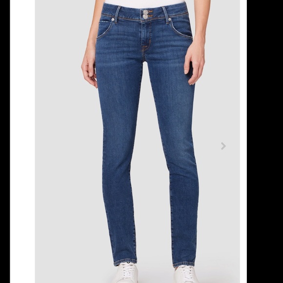 Hudson Denim Blue Jeans Skinny Sz 26 covered button flap pocket British flag - Picture 3 of 9